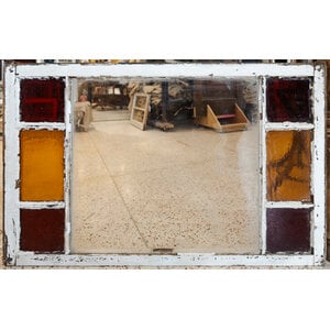 Queen Anne Window Red and Amber