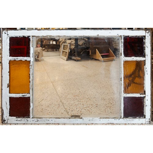 Queen Anne Window Red and Amber