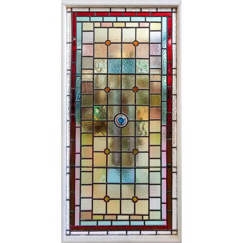 Multi-Colored Victorian Stained Glass Double Doors from England