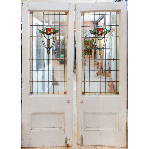 Red Center Roses Double Doors From England