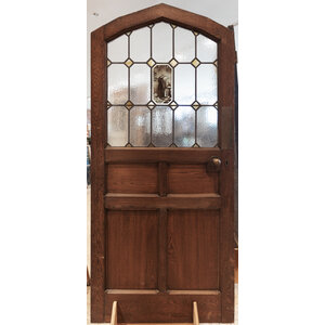 El Padre  Arched Stained Glass Door from England