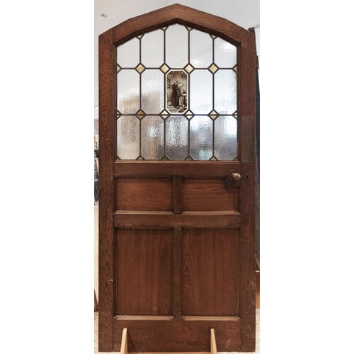 El Padre  Arched Stained Glass Door from England