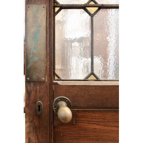 El Padre  Arched Stained Glass Door from England