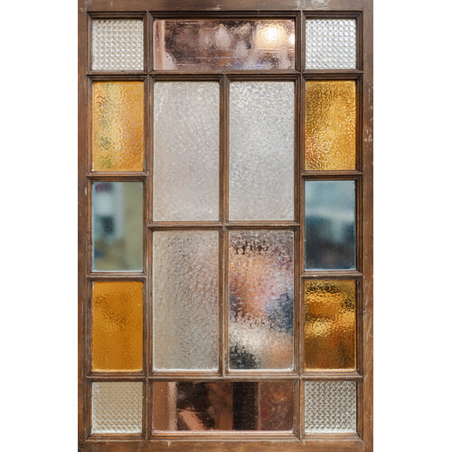 Queen Anne Door with Textured and Stained Glass