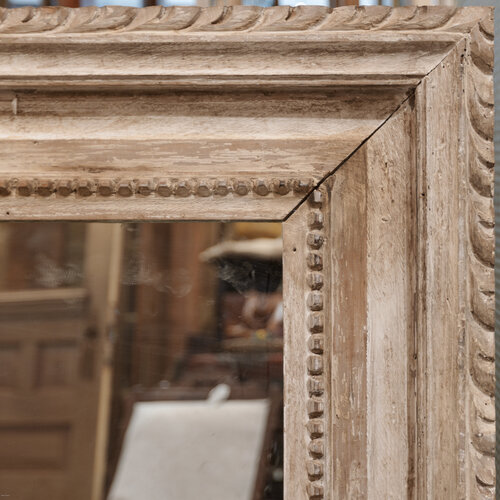 Mirror with Rustic Carved Wood Frame Mirror with Rustic Carved Wood Frame