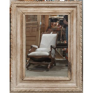 Mirror with Rustic Carved Wood Frame