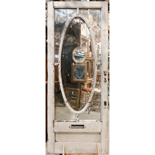 5 Lite Beveled with Center Oval + Mail Slot Door