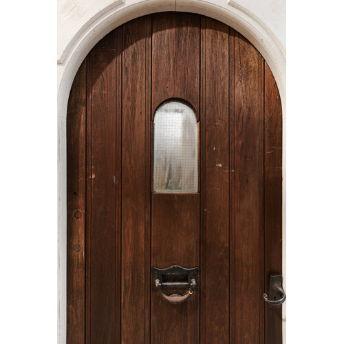 Chicken Wire + Arched Tudor Style  Door with Jamb