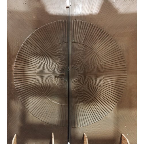 Cast Bronzed Lined Sunburst Double Door