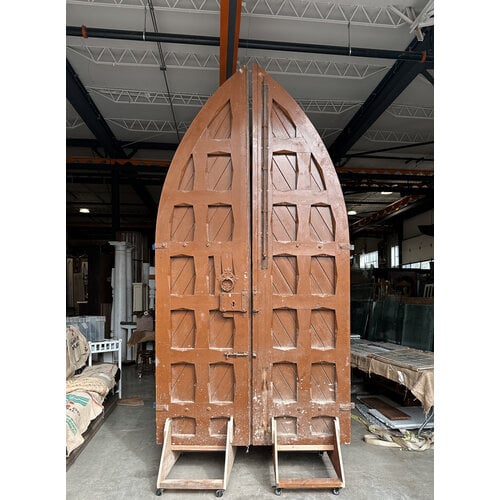 Blue/ Brown Arched Castle Double Doors Blue/ Brown Arched Castle Double Doors