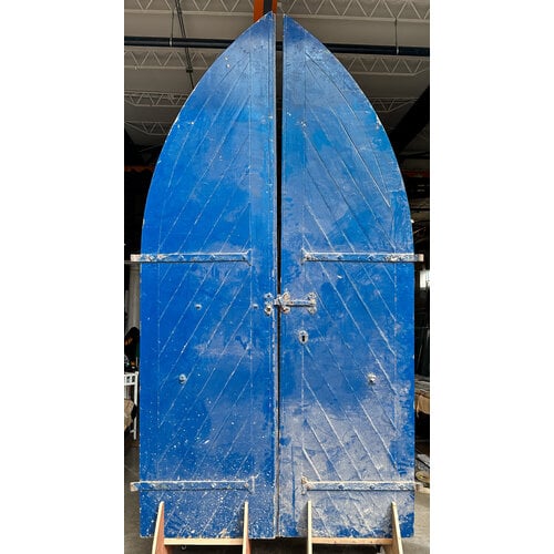 Blue/ Brown Arched Castle Double Doors Blue/ Brown Arched Castle Double Doors