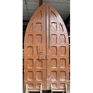 Blue/ Brown Arched Castle Double Doors