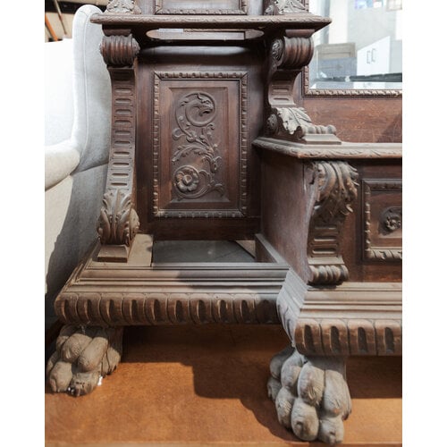 Hand Carved English Coat Rack Hand Carved English Coat Rack