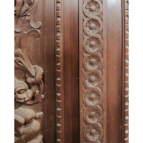 Hand Carved English Coat Rack Hand Carved English Coat Rack