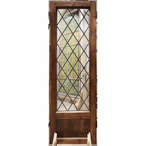 Diamond Leaded Glass Door