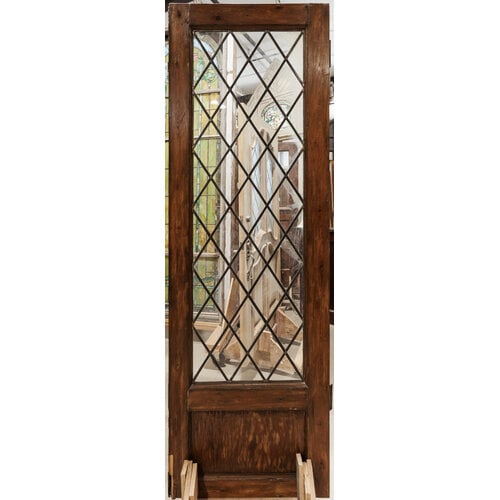 Diamond Leaded Glass Door