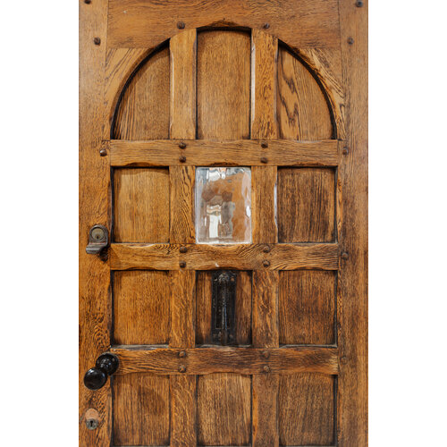 English 18 Panel Door With Wrought Iron Door Knocker English 18 Panel Door With Wrought Iron Door Knocker