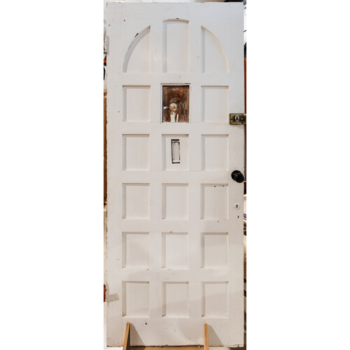 English 18 Panel Door With Wrought Iron Door Knocker English 18 Panel Door With Wrought Iron Door Knocker