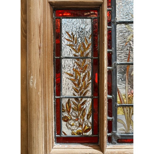 Hand Painted Stained Glass Eastlake door by D. Abney.
Hand Painted Stained Glass Eastlake door by D. Abney.