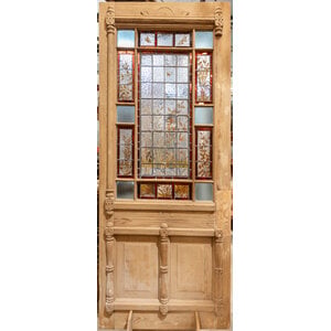 Hand Painted Stained Glass Eastlake door by D. Abney.
Hand Painted Stained Glass Eastlake door by D. Abney.