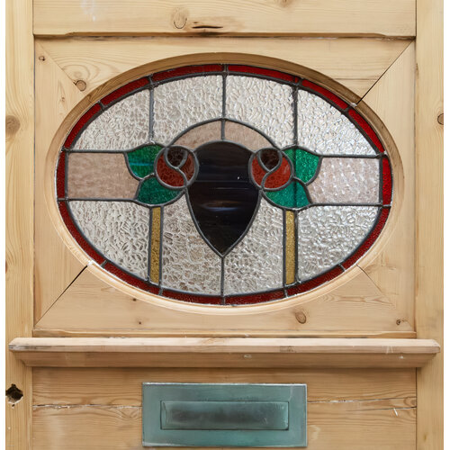 1900's English door with 1800's American stained glass 1900's English door with 1800's American stained glass