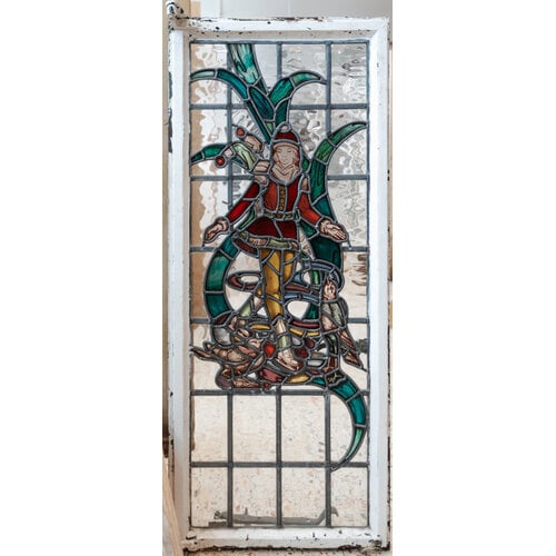 Hand Painted and Fired Stained Glass Casement Window
