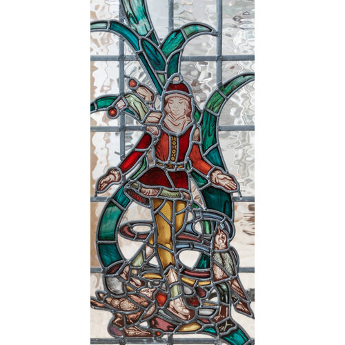 Hand Painted and Fired Stained Glass Casement Window