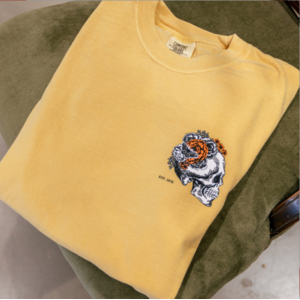 Dead People's Stuff Skull Shirt - Mustard Dead People's Stuff Skull Shirt - Mustard