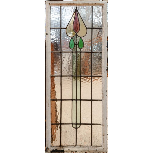 Stained Glass in Casement Window from England Stained Glass in Casement Window from England