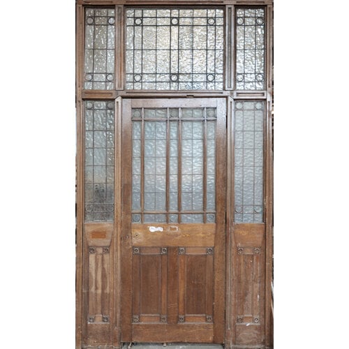 Arts and Crafts Entry way with Copper leaded glass from England