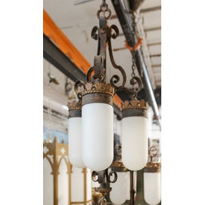 1920's Antique Gothic Revival Chandelier - First Christian Church Holdenville OK 1920's Antique Gothic Revival Chandelier - First Christian Church Holdenville OK