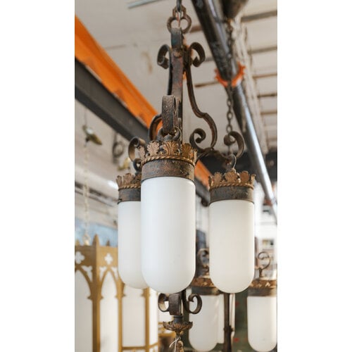 1920's Antique Gothic Revival Chandelier - First Christian Church Holdenville OK 1920's Antique Gothic Revival Chandelier - First Christian Church Holdenville OK
