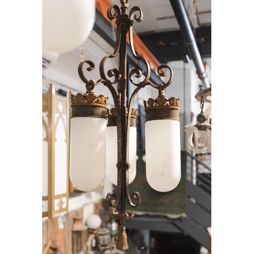 1920's Antique Gothic Revival Chandelier - First Christian Church Holdenville OK 1920's Antique Gothic Revival Chandelier - First Christian Church Holdenville OK
