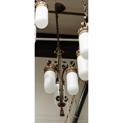 1920's Antique Gothic Revival Chandelier - First Christian Church Holdenville OK
