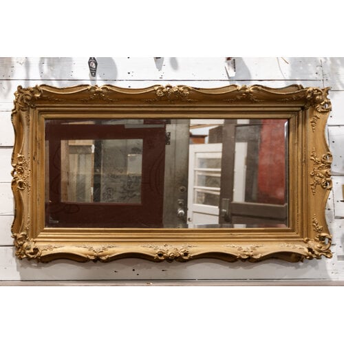 Antique Gilded Beveled Mirror
