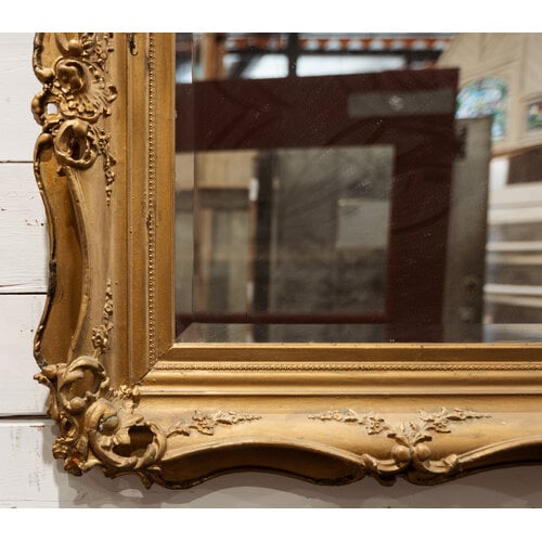 Antique Gilded Beveled Mirror