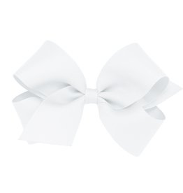 Wee Ones Bow Med Grosgrain White
