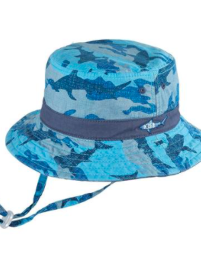 blue camo bucket hat