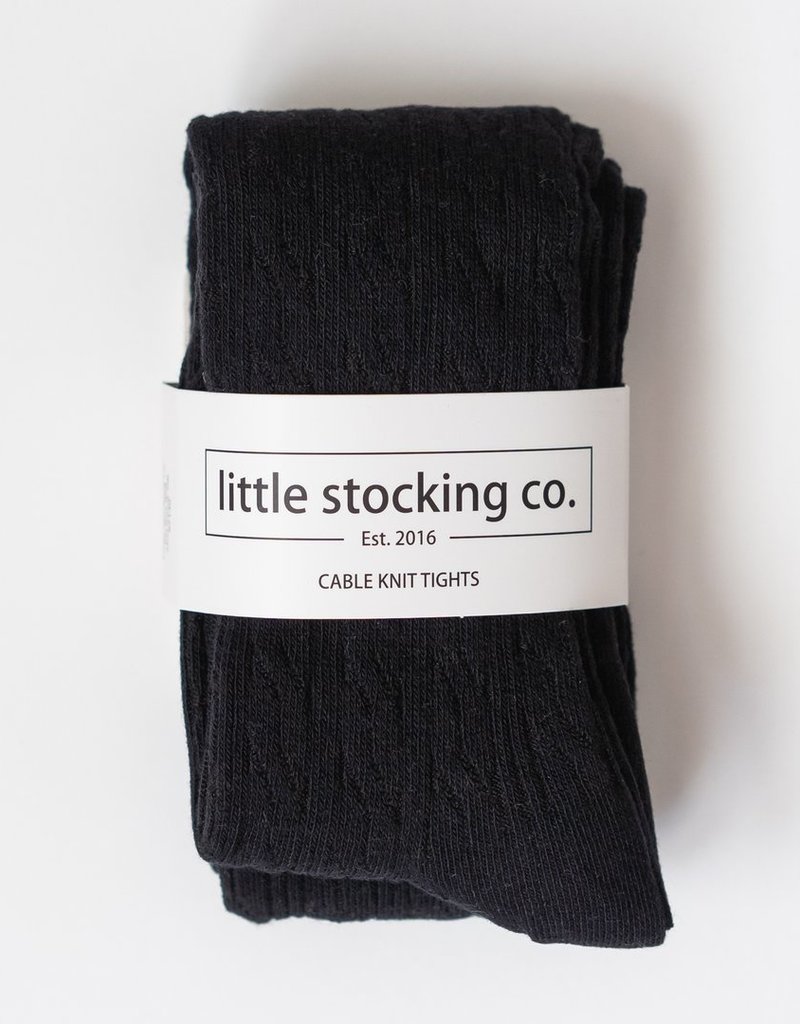 black cable tights