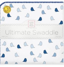 SwaddleDesigns Ultimate Swaddle Little Chickies True Blue