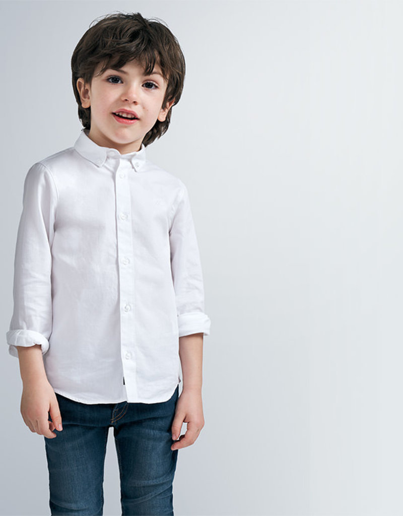 Basic L/S Shirt White - Tip Toes