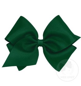 Wee Ones Bow Mini King Grosgrain Forest Green