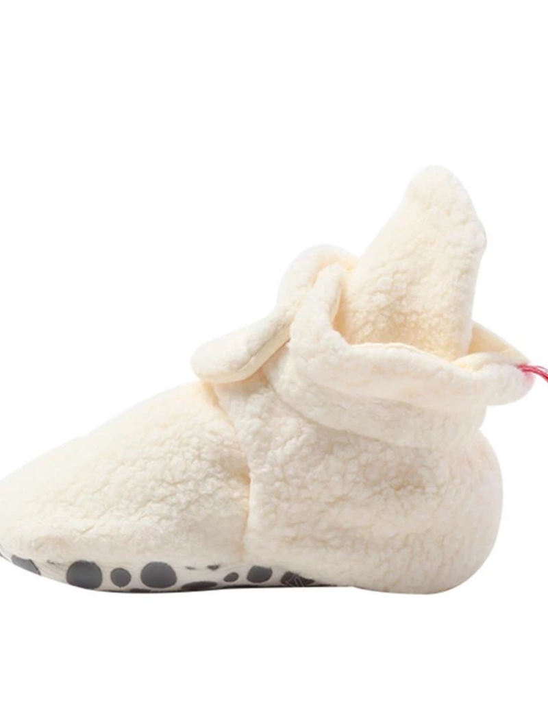 Zutano Fleece Gripper Bootie Cream