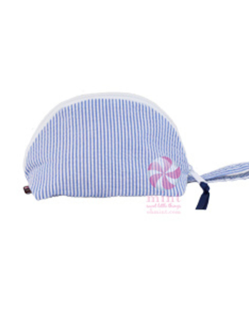 Mint Small Taco Bag Navy Seersucker