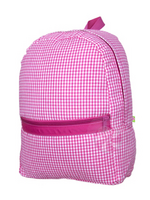 Mint Med Backpack Hot Pink Seersucker