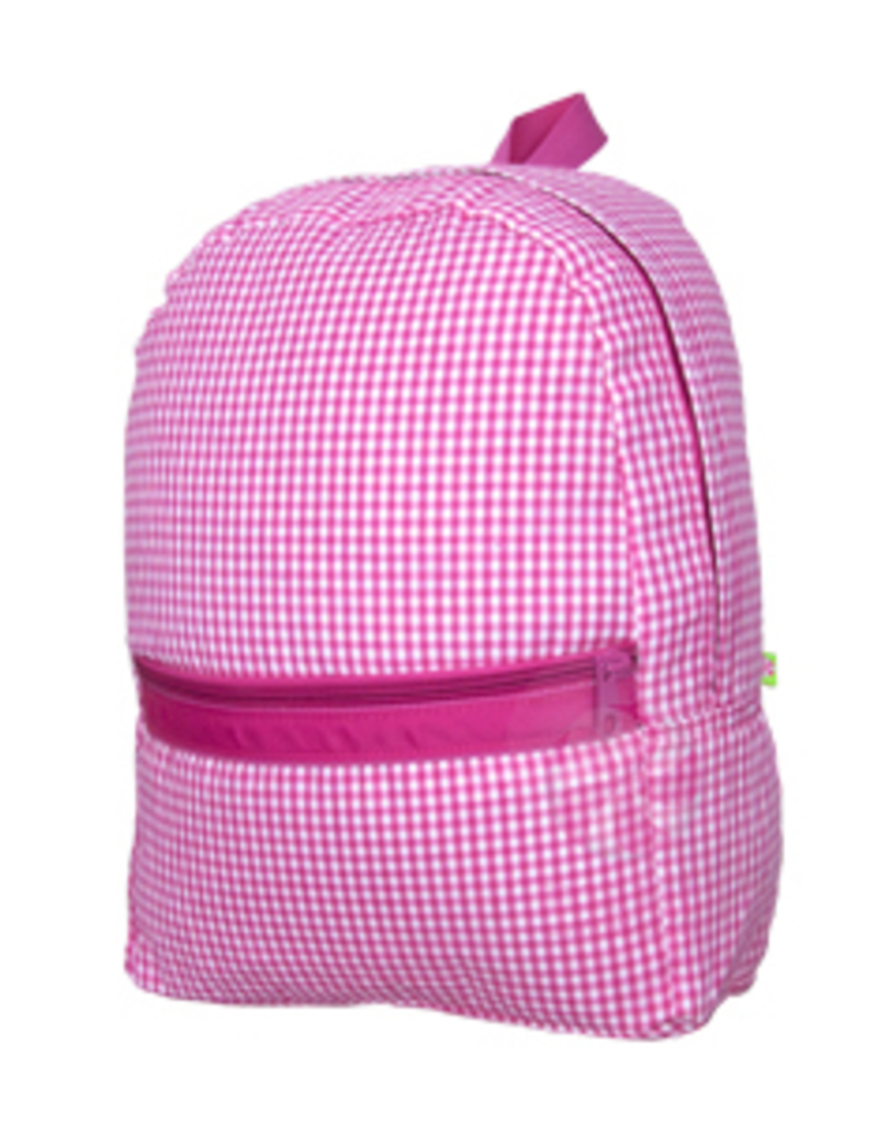 Med Backpack Hot Pink Seersucker - Tip Toes