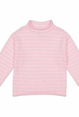 Classic Prep Fraser Roll Neck Sweater Lilly Pink/White Stripe