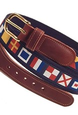 Preston Preston Leather Belt w/Code Flags