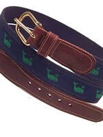 Preston SALE Preston Leather Green Belt w/Green Whale