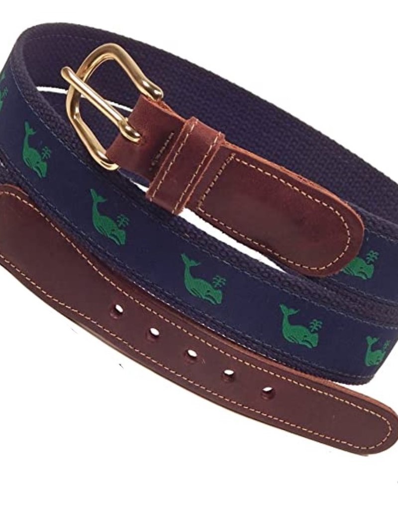 Preston Preston Leather Green Belt w/Green Whale